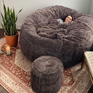 LOVESAC BIGONE COVER ONKY. Dark sterling. NEW!